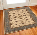 2 X 2 Beige Gray And Brown Oriental Square Rug