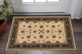 2 X 3 Beige Black And Brown Oriental Area Rug