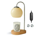 Kimikata Modern Candle Warmer Lamp with Timer and Dimmer, Dimmable Electric Candle Lamp Warmer, Wax Melt Warmer, Glass with Wood