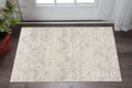 2 X 3 Beige And Gray Floral Medallion Area Rug