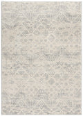 2 X 2 Beige And Gray Floral Medallion Square Rug
