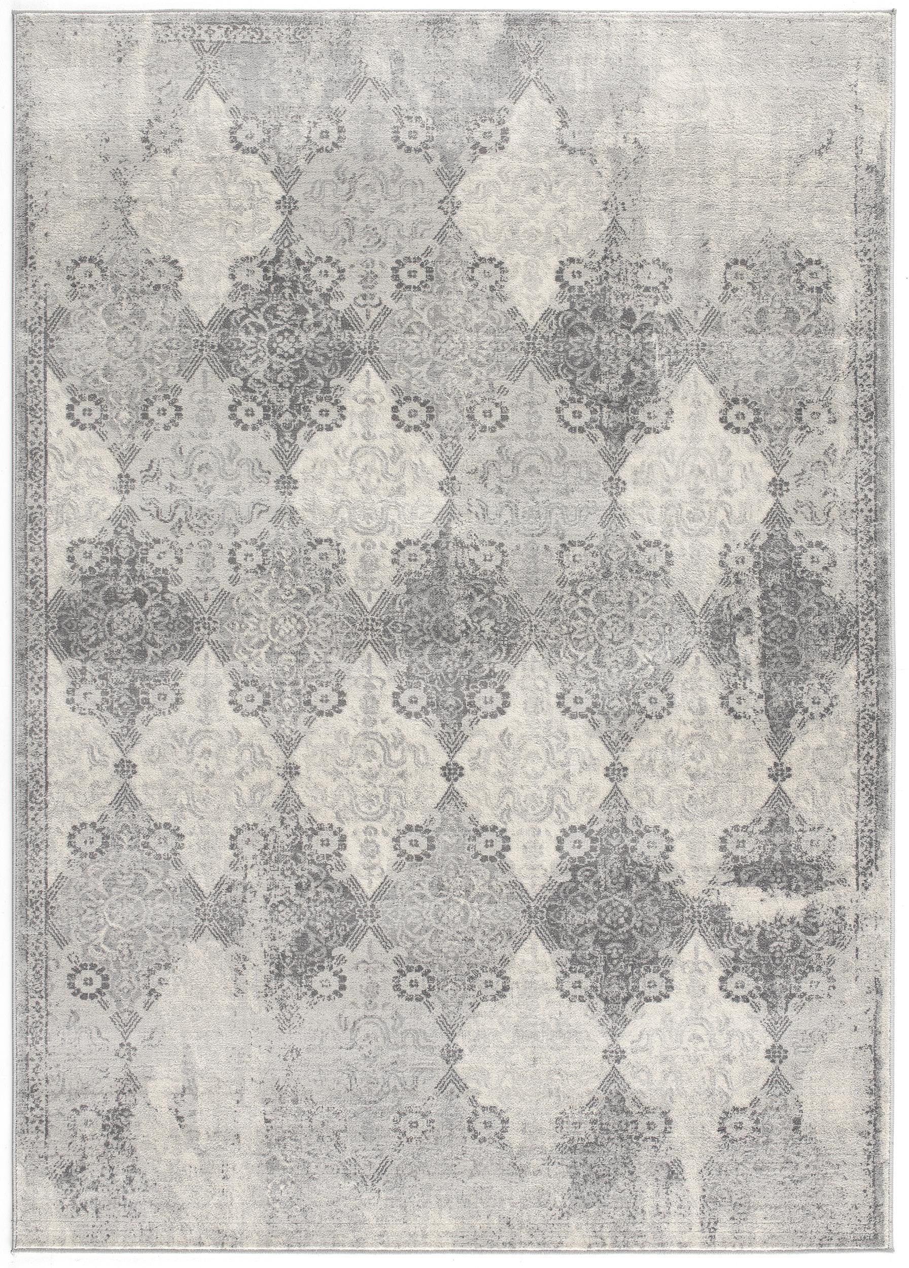 2 X 2 Gray And Beige Moroccan Square Rug