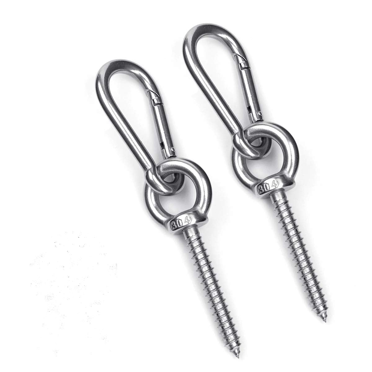Hammock Hanging Kit, Load Capacity 1400 lb, Stainless Steel Hammock Hook Carabiner Set for Yoga Hammock Swing Chair Indoor Outdo