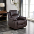 Caberryne Leather Recliner Chair for Living Room Furniture Set,Light Brown Leather Reclining Chair for Small Space/Rv, Wall Hugg