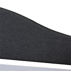 Baxton Studio Milligan Modern and Contemporary Charcoal Fabric Upholstered and Dark Brown Finished Wood Twin Size Daybed