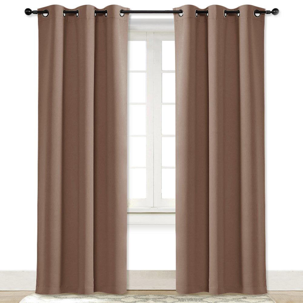 Nicetown Room Darkening Curtain Blackout Drape Window Treatment Thermal Insulated Solid Grommet Blackout Curtain/Drape For Bedro