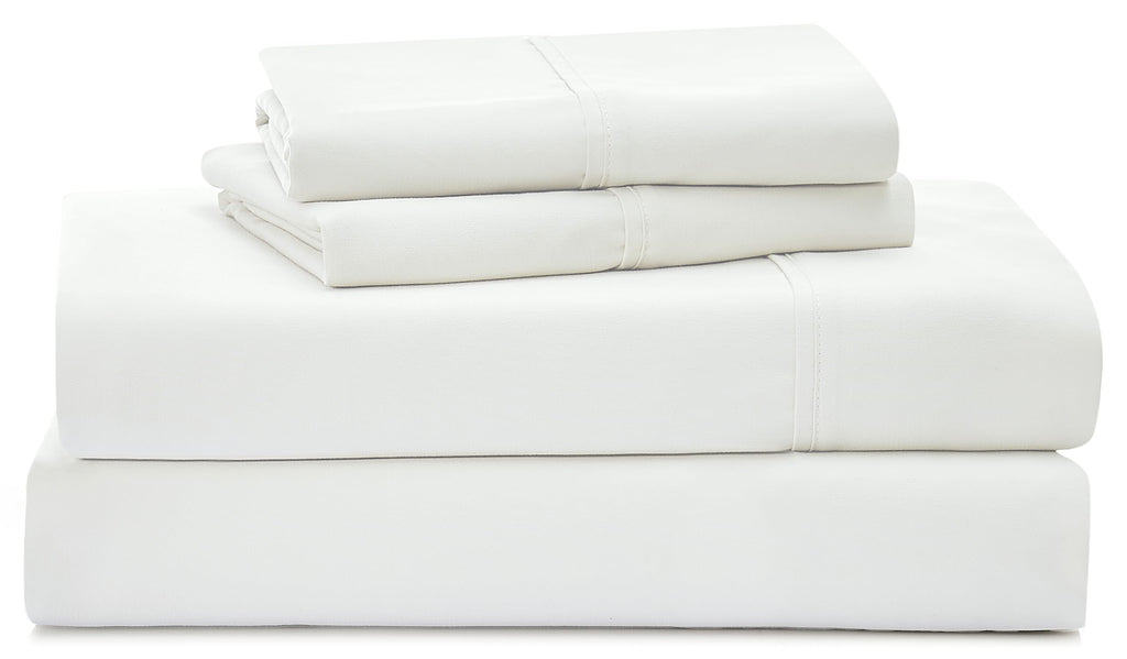 Ugg Hedi Queen Sheet Set 4-Piece Luxury Cooling Sheets Deep Pockets Premium Bedding With 2 Pillow Shams Hypoallergenic Machine Washable Soft Lightweight Bed Set For Bedroom, Queen, White