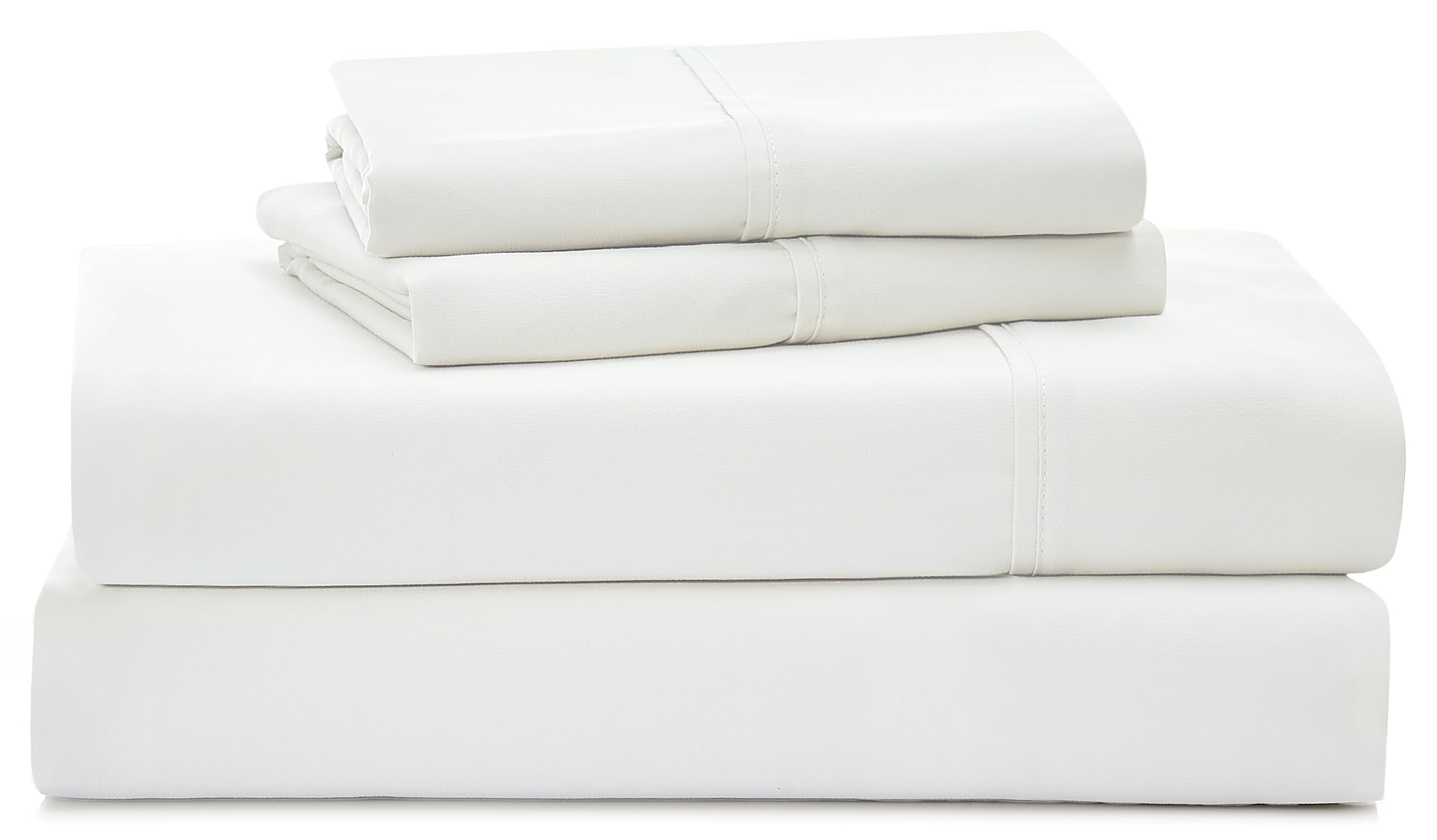 Ugg Hedi Queen Sheet Set 4-Piece Luxury Cooling Sheets Deep Pockets Premium Bedding With 2 Pillow Shams Hypoallergenic Machine Washable Soft Lightweight Bed Set For Bedroom, Queen, White