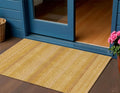 3 X 5 Wheat And Gold Striped Washable Indoor Outdoor Area Rug