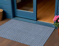3 X 5 Blue And Sky Blue Floral Washable Indoor Outdoor Area Rug