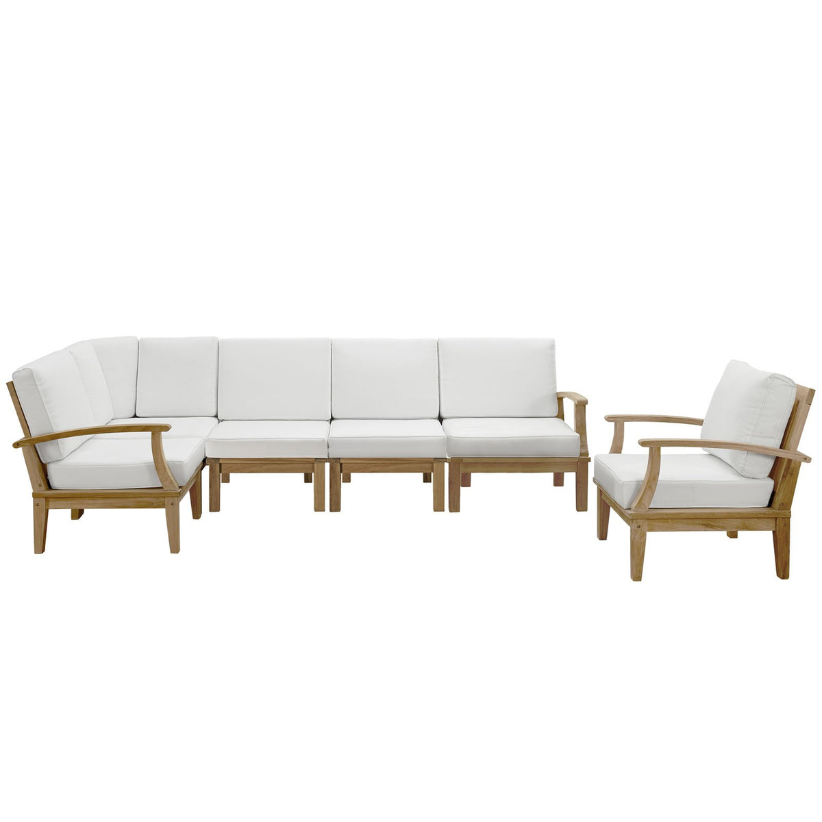 Marina 6 Piece Outdoor Patio Teak Sofa Set