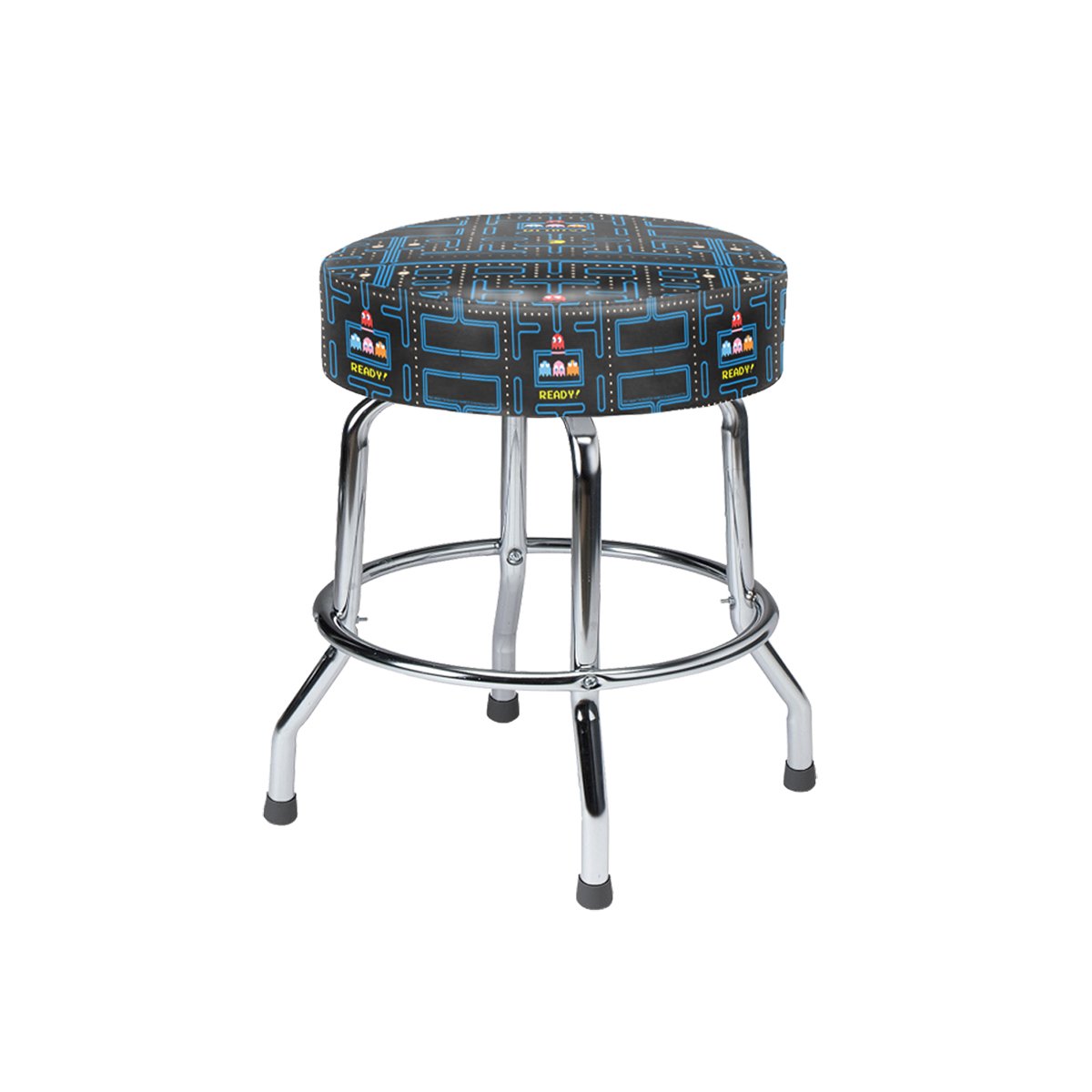 Bandai Namco Amusement America 19' Pac-Man Arcade Game Cocktail Table Swivel Barstool