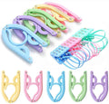20 Pcs Travel Hangers with 12 Pcs Clips- Cruise Ship Essentials Portable Folding Clothes Hangers Travel Accessories Foldable Clo