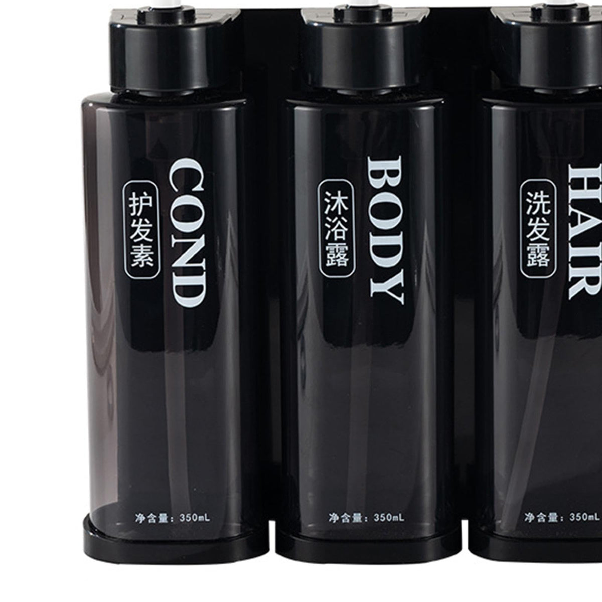 ATORSE Refillable Pump Bottle Manual Soap Dispenser for Washroom Bathroom Farmhouse 3 Head Dark Brown