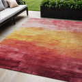 5 X 8 Blush And Pink Striped Washable Indoor Outdoor Area Rug