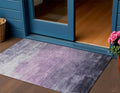 3 X 5 Lavender And Lilac Striped Washable Indoor Outdoor Area Rug