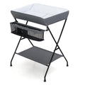 GLACER Baby Changing Table, Portable Diaper Changing Station with Large Storage Basket & Shelf, Waterproof Surface, Non Slip Foo