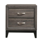 Coaster Home Furnishings Watson 2 Drawer Bedroom Nightstand Transitional Style Bedside Table Storage Drawers Grey Oak and Black 212422