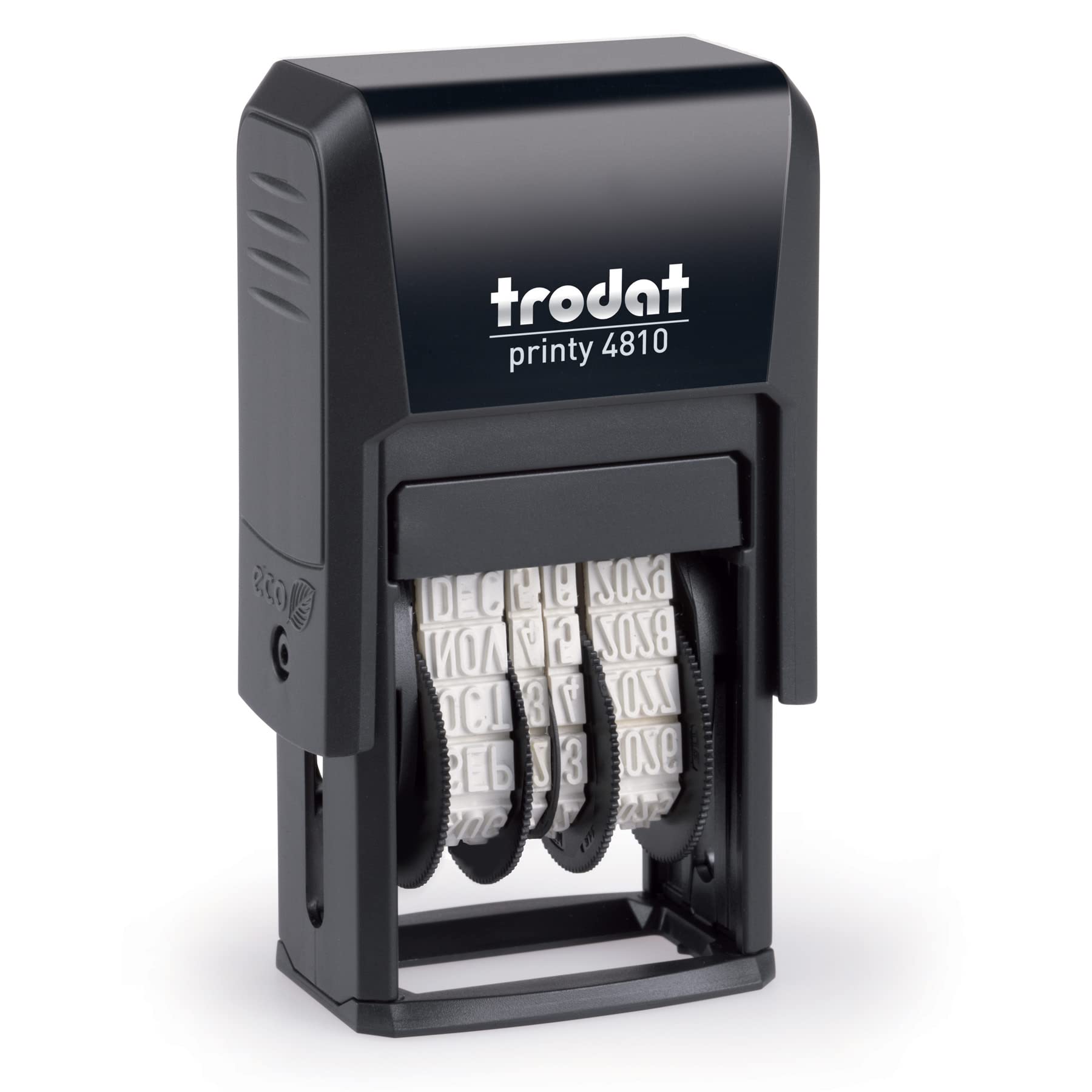 Trodat Printy 4810 Self-Inking Date Stamper - Pocket Size, Us Format Mmm-Dd-Yyyy, Black Impression - 3/4' X 1'