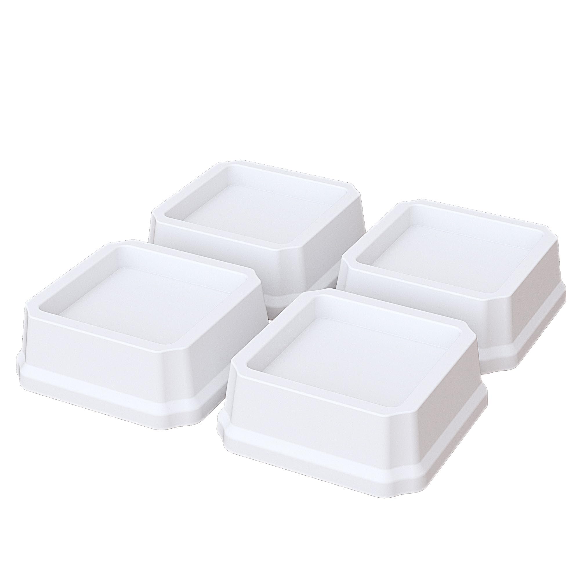 Napnapday Bed Risers 1 Inch Heavy Duty 4 Pack Bed Furniture Elevators, 1,500 Lbs Lifts Up Riser For Sofa And Table, White