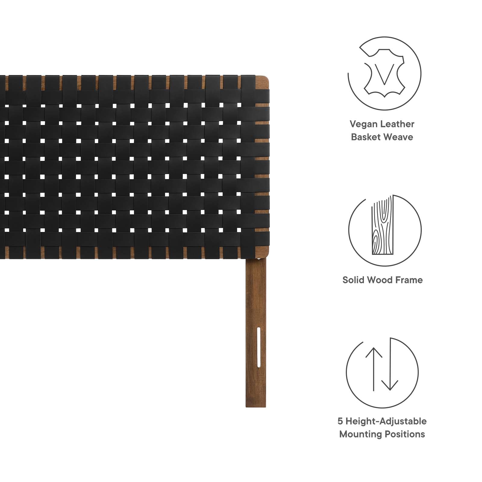 Modway Sparta headboards, Full, Walnut Black