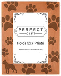 Gifts For All By Rachel Olevia Dog Lover Gift Boston Terrier Paw Prints Natural Wood Engraved 5x7 Portrait Picture Frame Wood