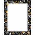 The Image Shop Gold & Silver Swirls Letterhead - Inkjet & Laser Printer Paper - 100 Pack Border Design Paper Ideal For Invitatio
