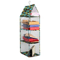 Prettykrafts Hanging Rack 3 Blocks, Side Clear Storage Racks, Dormitory Closet For Students, Wardrobe Shelves, Hanging Organiser