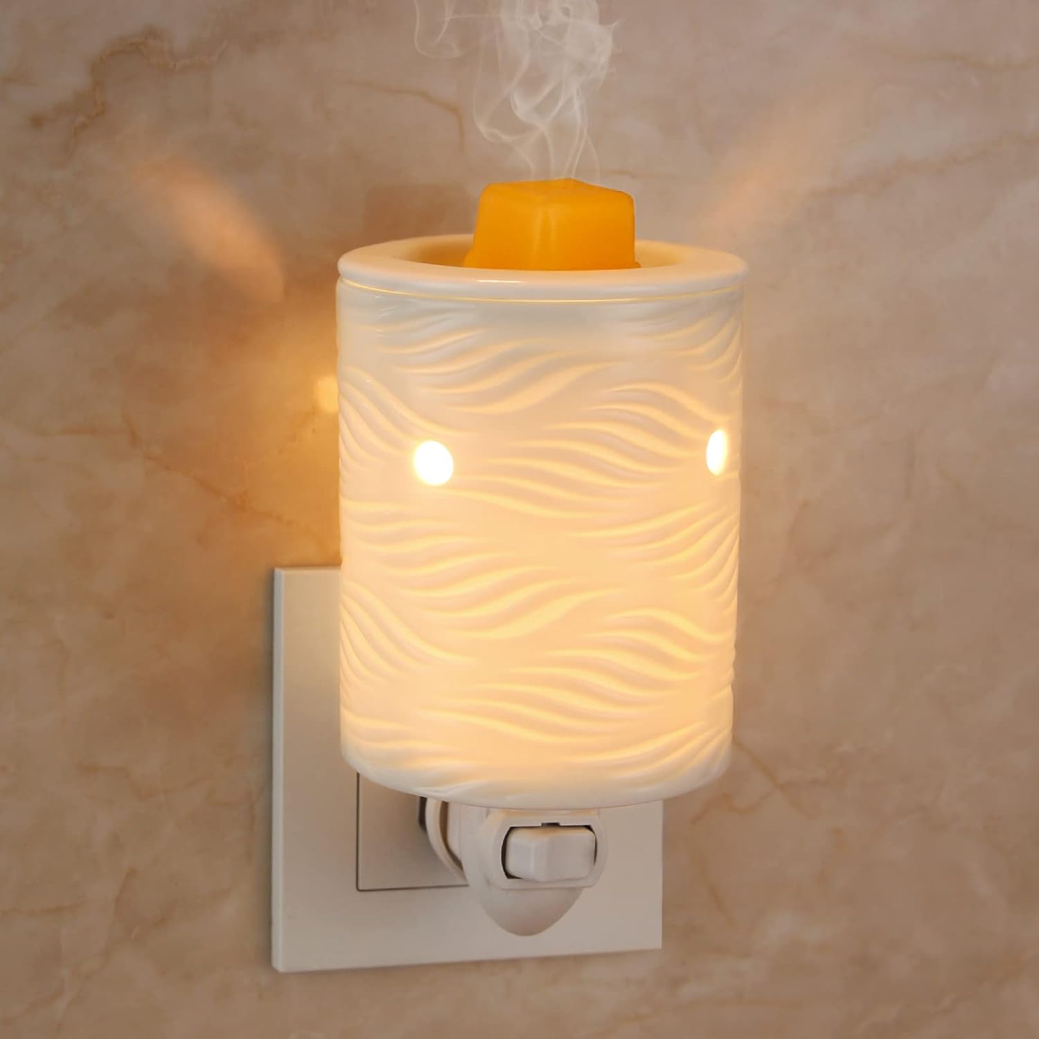 Star Moon Plug in Wax Melt Warmer, Plug in Wax Warmers for Scented Wax, Scentsy Diffuser for Fragrance Oil Wax Melter Decoration