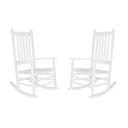 Shine Company Vermont Rocking Chairs, Outdoor Front Porch Rocker Set Of 2, White
