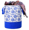 STORE MORE Floral Print 45 L Laundry Bag/Hamper Durable Collapsible Laundry Storage Basket for Dirty Clothes Foldable Bin with S