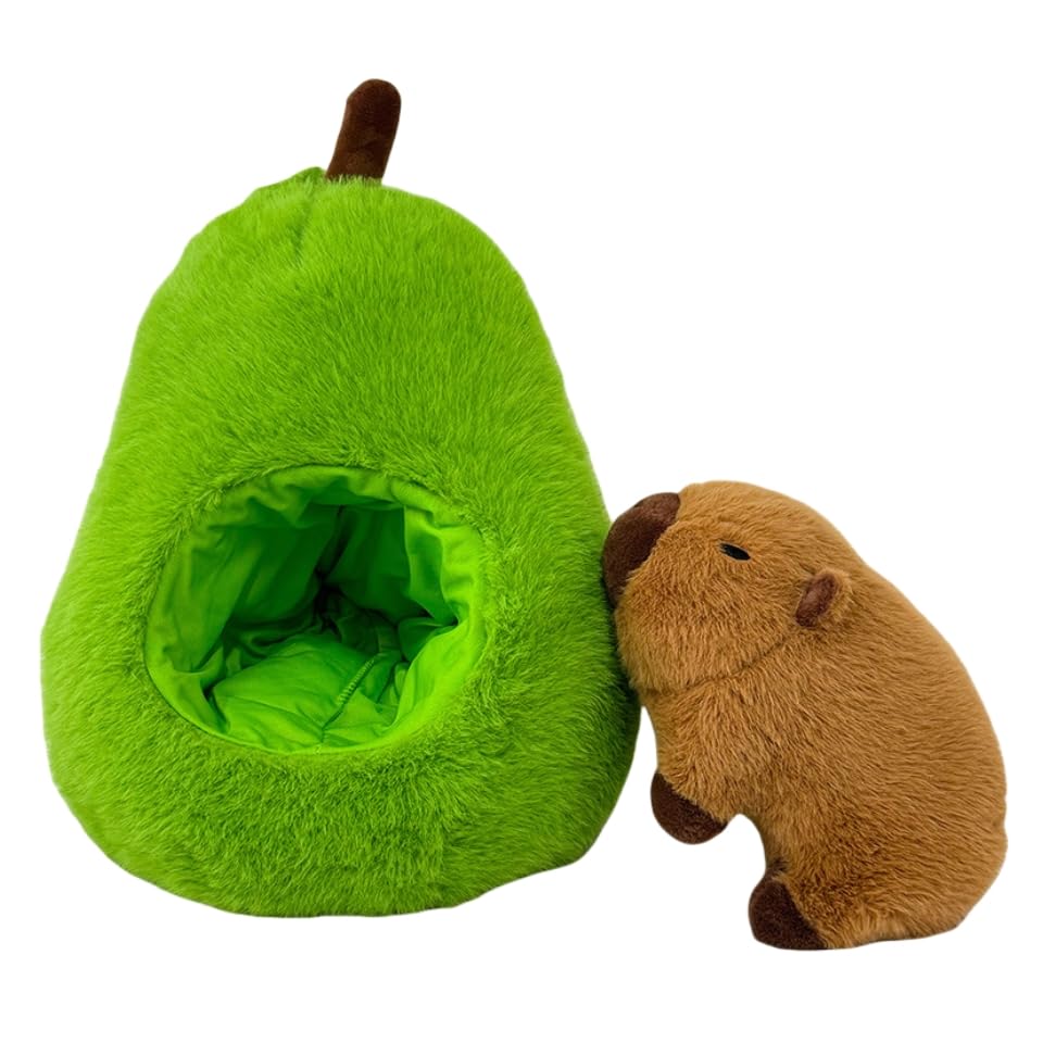 Nohito Cute Large Avocado Capybara Plush Toy 13.7 ' ' Realistic Capybara Stuffed Animal Kawaii Soft Stuffed Avocado Food Plushie