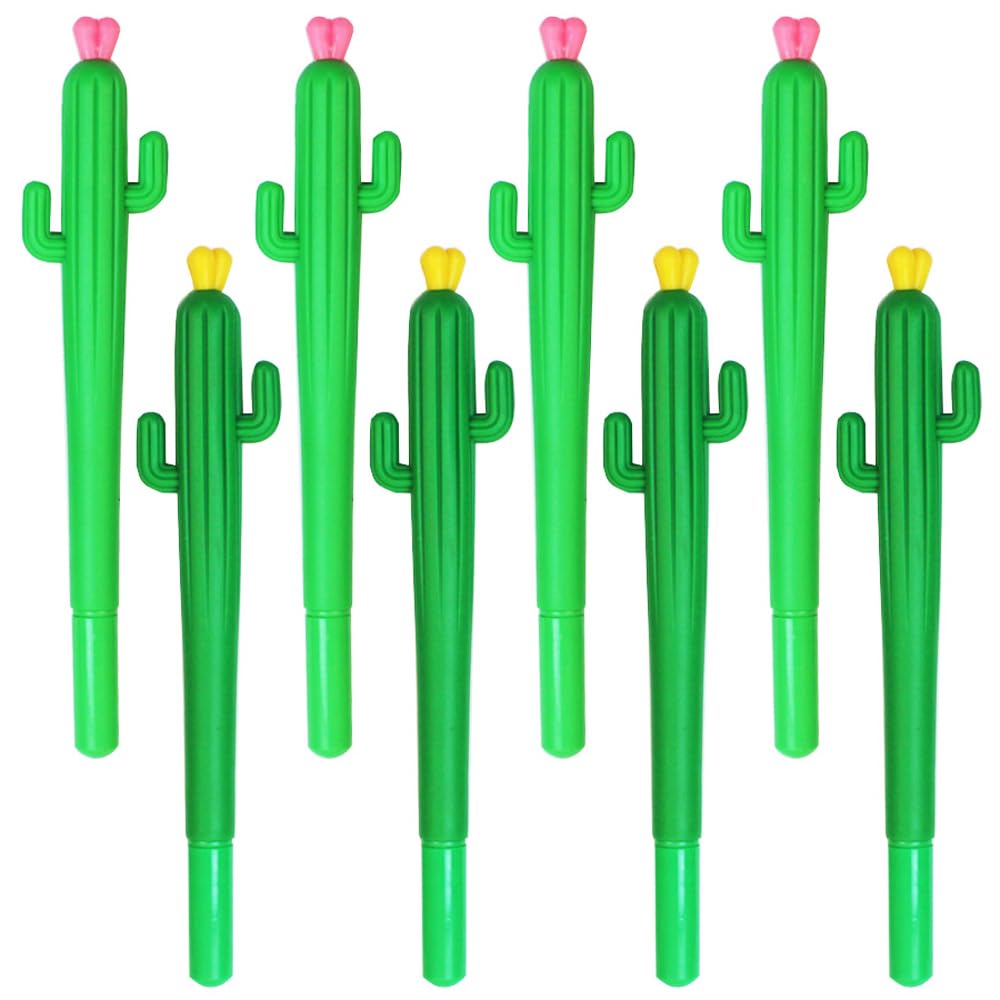 Jkjf 8 Pcs Cactus Shaped Rollerball Pens Creative Cactus Gel Ink Pen Cacti Writing Pens For School Office Stationery Writing Sup