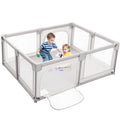 Costzon Baby Playpen, Extra Large Playard for Babies, Infant Safety Gates Indoor Outdoor, Childrens Fences with Anti-Slip Sucke