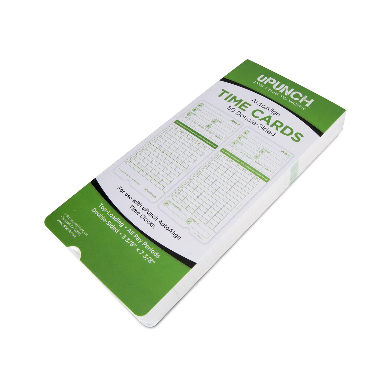 Upunch Time Clock Cards For Upunch Hn3000 Two Sides 7 37 X 3 37 50 Upunch Time Clock Cards For Upunch Hn3000 Two Sides 7 37 X 3 37 50