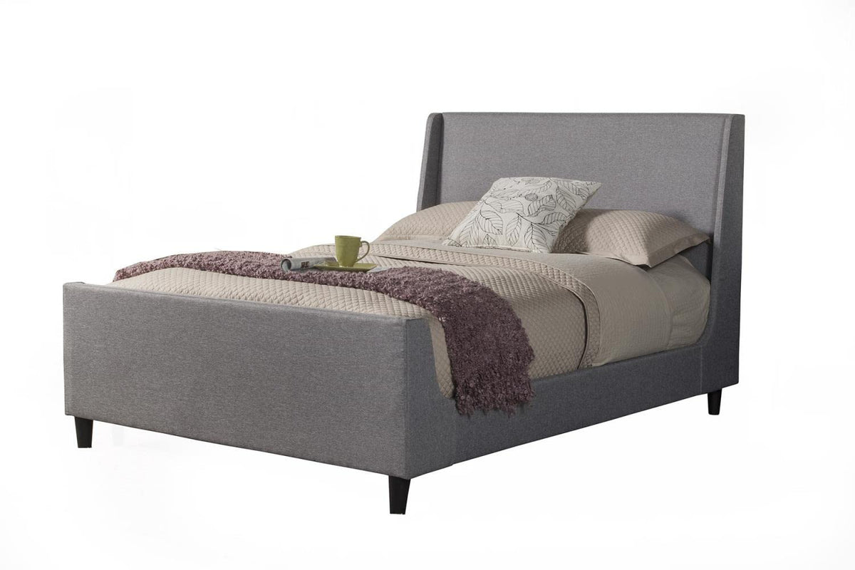 Alpine Furniture Amber Bed, Full, Gray