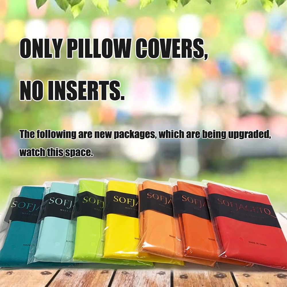 Sofjagetq Green Outdoor Waterproof Throw Pillow Covers 12'X20', Durable Vibrant Decorative Cushion Shem For Patio Funiture, Ga