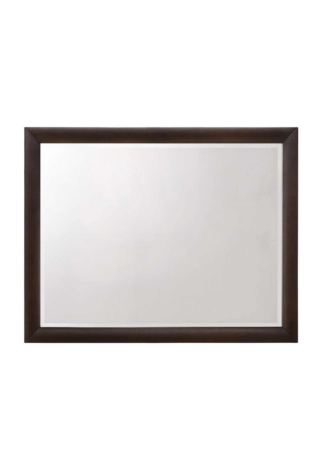 Acme Tablita Rectangular Wooden Mirror In Dark Merlot