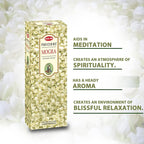 Precious Mogra - Box Of Six 20 Stick Tubes, 120 Sticks Total - Hem Incense
