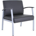 Lorell Big & Tall Chair, 34.3" x 30.9" x 19.1", Black, Silver, Powder Coated Silver