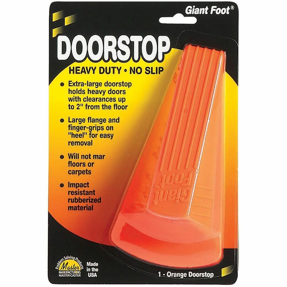Master Giant Foot Rubber Floor Stop Finish: Orange