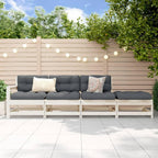 vidaXL Patio Lounge Set - Outdoor Garden Furniture 4 Piece White Pine Wood Slatted Design - Garden, Terrace, Patio Lounger Set
