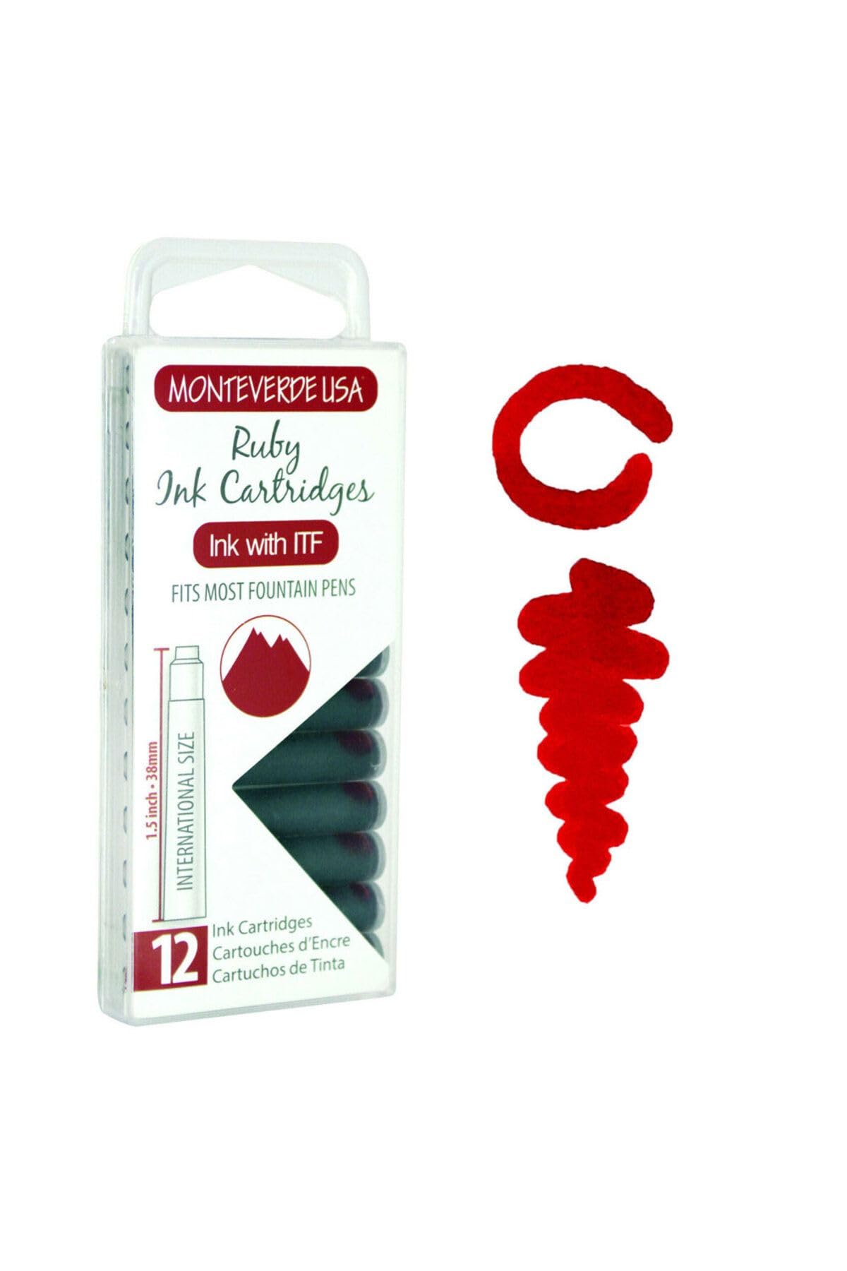 Monteverde Ink Cartridge (Standard Size), Ruby