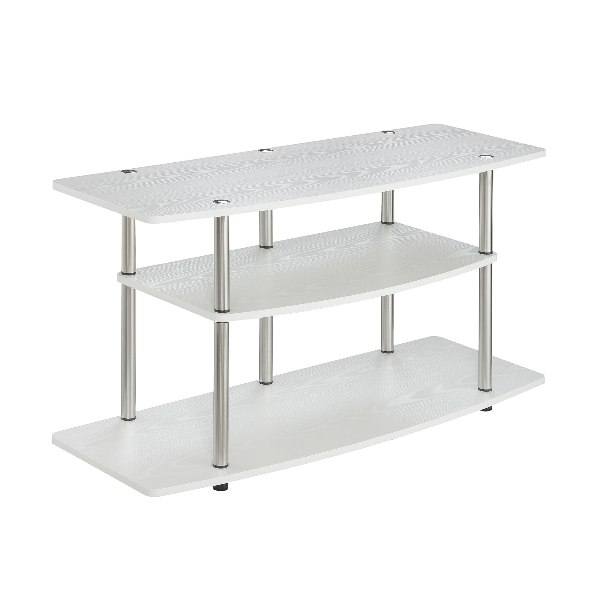 Convenience Concepts Designs2Go 3-Tier Wide TV Stand, 42, White