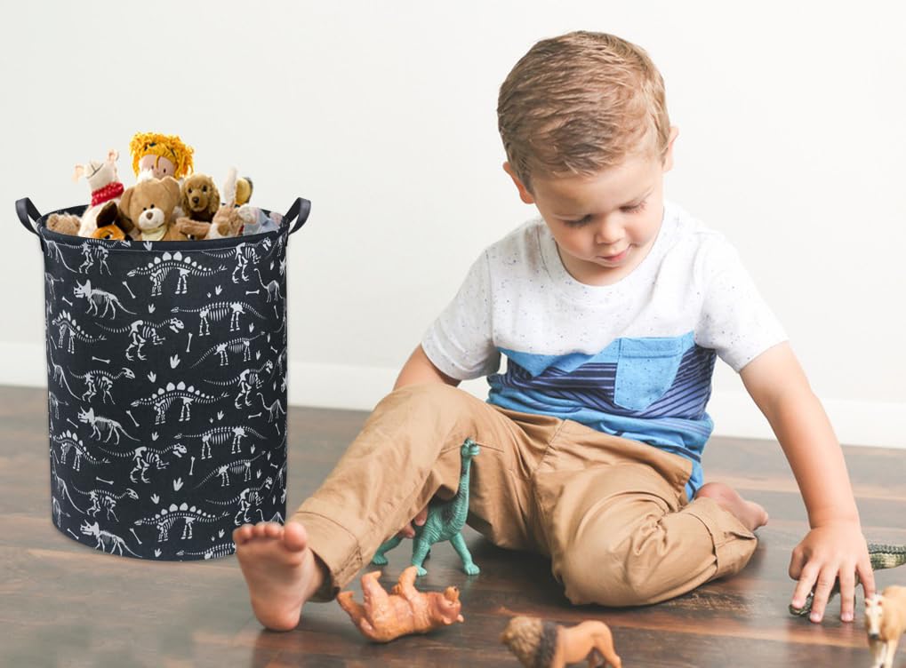 Hiyagon Dinosaur Kids Laundry Basket Kids Laundry Hamper Baby Nursery Hamper For Boys And Girls Cute Toy Storage Organizer Bins