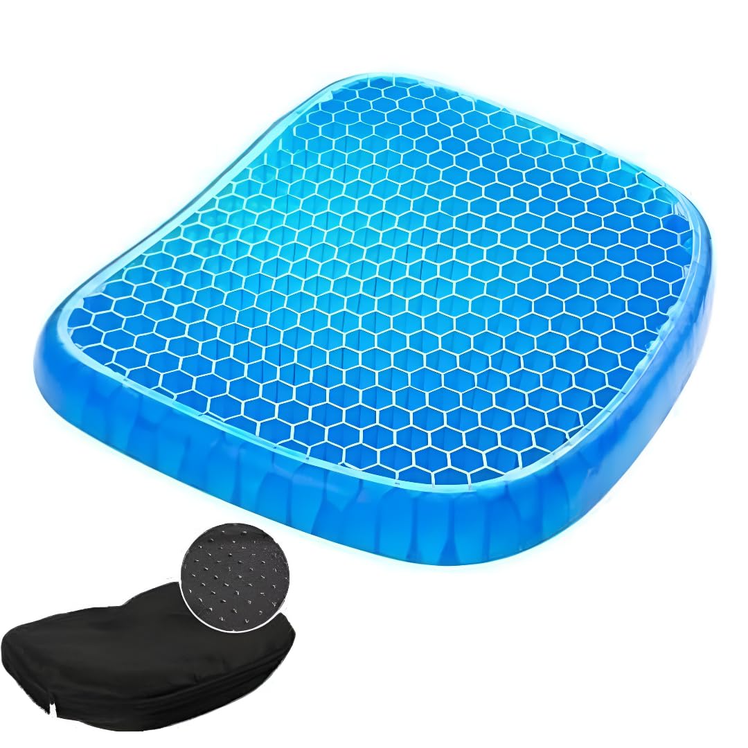 Gel Seat Cushion For Office Chair, Orthopedic Honeycomb Silicone Gel ...