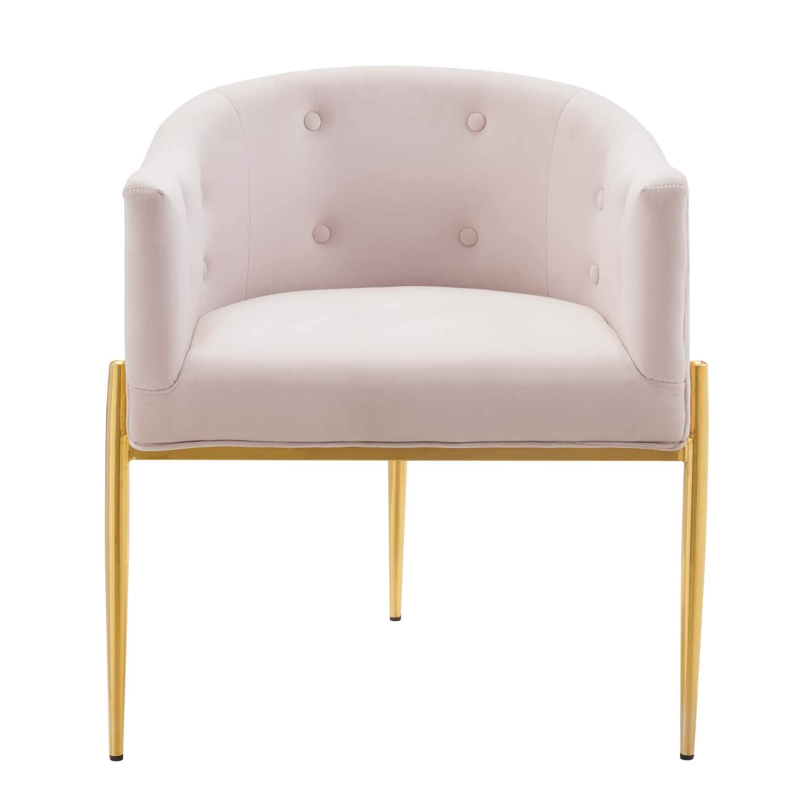 Modway Savour Tufted Performance Velvet Accent Chair In Pink
