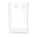 Suction Cup Tri Fold Holder Brochure Bin For 4 Inch Pamphlets Maps Or Menus Clear Acrylic Holds Folded Printed Media And Attache
