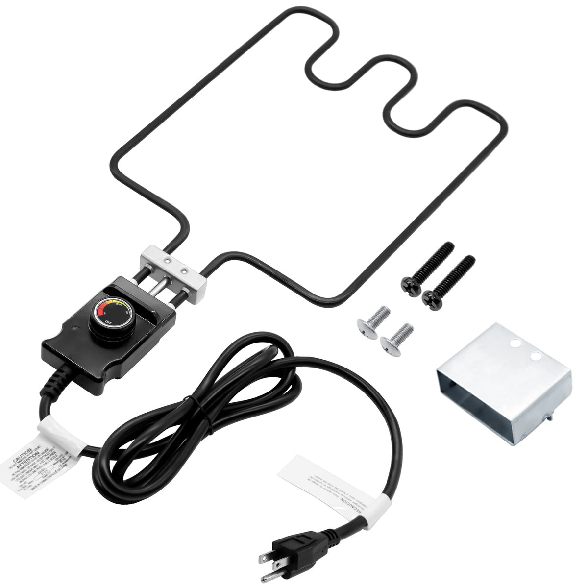 1500 Watt Heating Element Compatible With Masterbuilt Electric Smoker And Grill, With Adjustable Thermostat Cord Controller, Rep