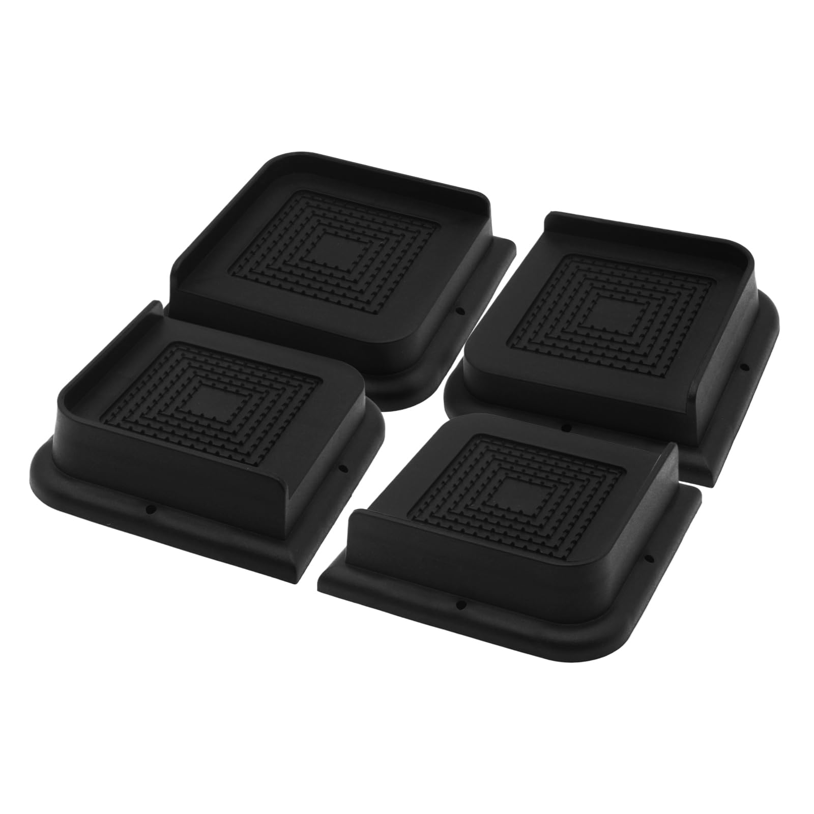 Hanihua 4 Pack Bed Risers 1 Inch Furniture Risers 2 Inch Black, Heavy Duty Bed Lifts Risers For Table, Sofa, Chair, Couch, Desk,